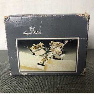Regal silver -4 vintage silver plated napkin rings